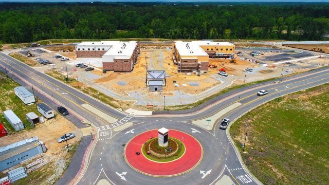 june 2022 aerial midland commons