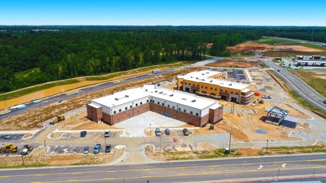 june 2022 aerial midland commons